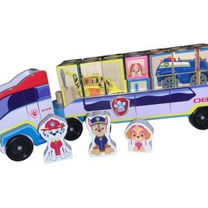 Melissa and Doug Paw Patrol Wooden ABC Block and Truck Set